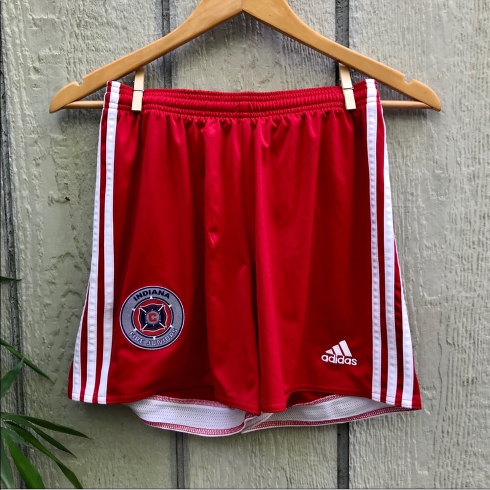 adidas climacool athletic sport shorts red soccer